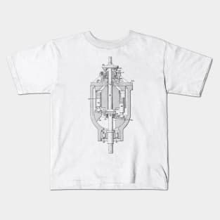 Axial Pistol Unit Vintage Patent Drawing Kids T-Shirt